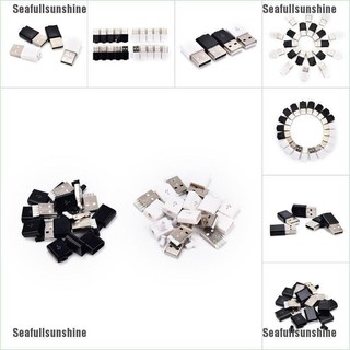 Seafullsunshine อะแดปเตอร์ซ็อกเก็ต USB ตัวผู้ 10 ชิ้น