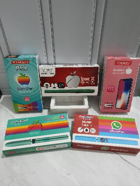 (12pc) Apple Gel Pen / Ipen Pen / ปากกาเจล / ปากกาลูกลื่น / ลูกลื่นแอปเปิ้ล / BATIK PEN