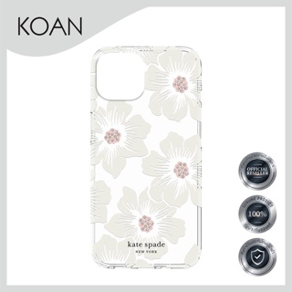 KATE SPADE Protective Hardshell Case for iP 14 / 14 Pro / 14 Plus / 14 Pro Max - Hollyhock Floral Clear