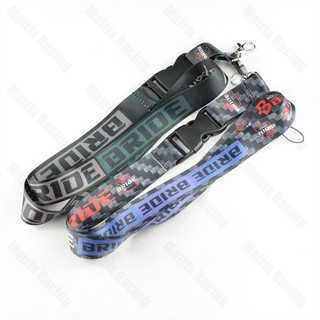 BRIDE Logo Cellphone Lanyard JDM Racing Keychain ID Holder Racing Neck Strap