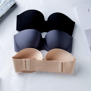 ที่ไม่มีสายหนังที่มองไม่เห็นชุดชั้นในไร้รอยต่อผู้หญิง Push Up ไม่มีสาย Womens Strapless Bra Seamless Push Up Wire Free