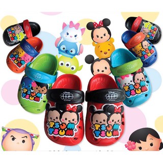 [พร้อมส่ง] รองเท้าเด็กรัดส้น ลาย Disney Tsum Tsum งานลิขสิทธิ์แท้ 100% ป้ายห้อย มี 6 สี