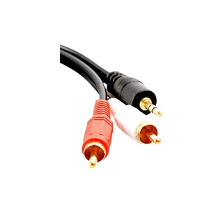 RCA Cable 10M 3.5mm(M) to RCA(M) 2หัว สายสัญญาณเสียง ต่อหูฟัง/ลำโพง 423A ยาว 10เมตร (สีดำ)