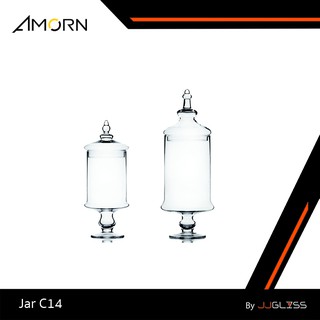 JJGLASS - ( AMORN ) Jar C14 - โหลแก้วพร้อมฝา แฮนด์เมด  แก้วใส