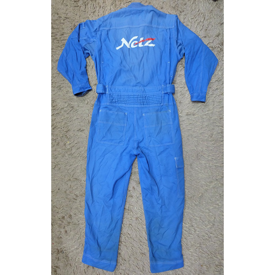 ชุดหมีแฟชั่น ชุดหมีช่าง ชุดหมีแขนยาว ชุดหมีเท่ๆ ชุดหมีนักแข่งรถ ชุดหมีนักบิน มือ 2 ของญี่ปุ่นไซส์ BM