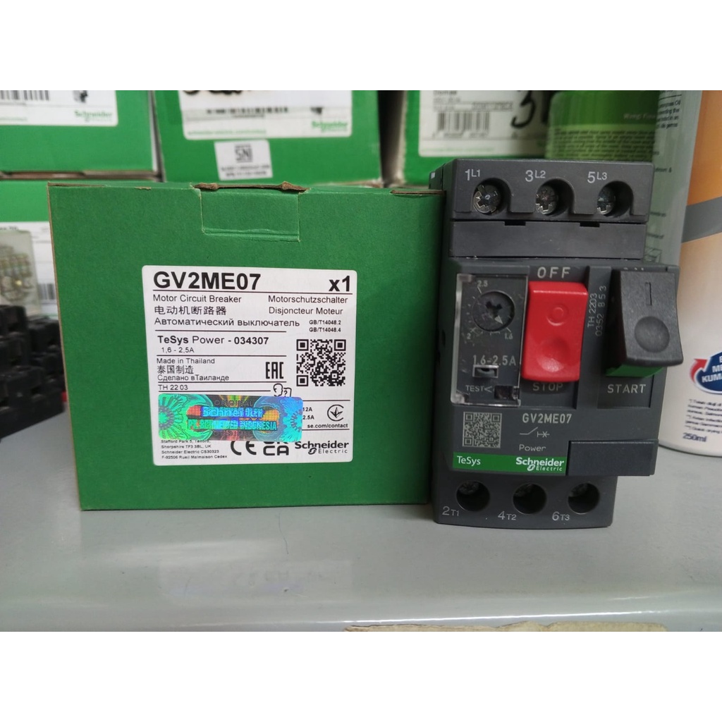 SCHNEIDER MOTOR CIRCUIT BREAKER GV2ME07 1.6A - 2.5A / GV2ME 07 / GV2 ME07 ของแท้พร้อมการรับประกัน