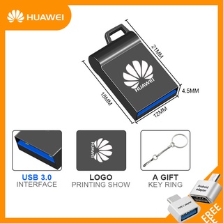 Huawei แฟลชไดรฟ์ 16GB 8GB 4GB USB3.0 และพวงกุญแจ Micro USB 3.0 128GB 64GB 32GB ความเร็วสูง