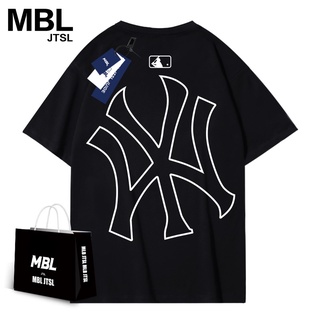 Mbl เสื้อยืด แขนสั้น ผู้หญิง ฤดูร้อน ใหม่ คู่รัก น้ํา พิมพ์ลาย เซ็กซเลส เสื้อบอดี้สูท ผ้าฝ้าย สตรีท ผู้ชาย