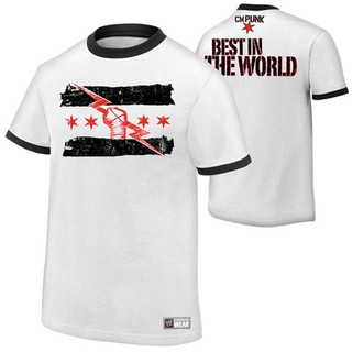 เสื้อยืด เสื้อมวยปล้ำ พร้อมส่ง เก็บเงินปลายทางได้ CM Punk Best In The World T-Shirt