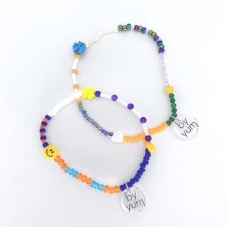 🇰🇷byyum🇰🇷Handmade products in Korea [ Rose and Smile Beads Bracelet]