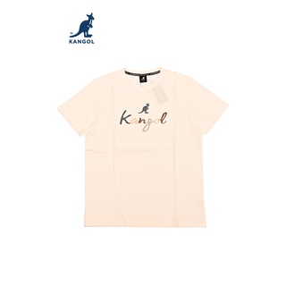 KANGOL T-shirt เสื้อยืดสกรีนตัวอักษร KANGOL สีพาสเทล สีดำ,ขาวนวล ผู้หญิง