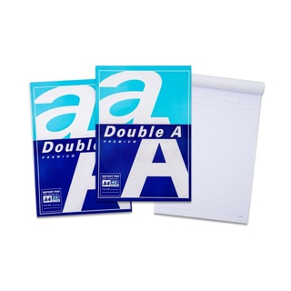 สมุดรายงาน Double A ขนาด A4 หนา 80 แกรม 24 / 40 แผ่น มีเส้น กระดาษรายงาน