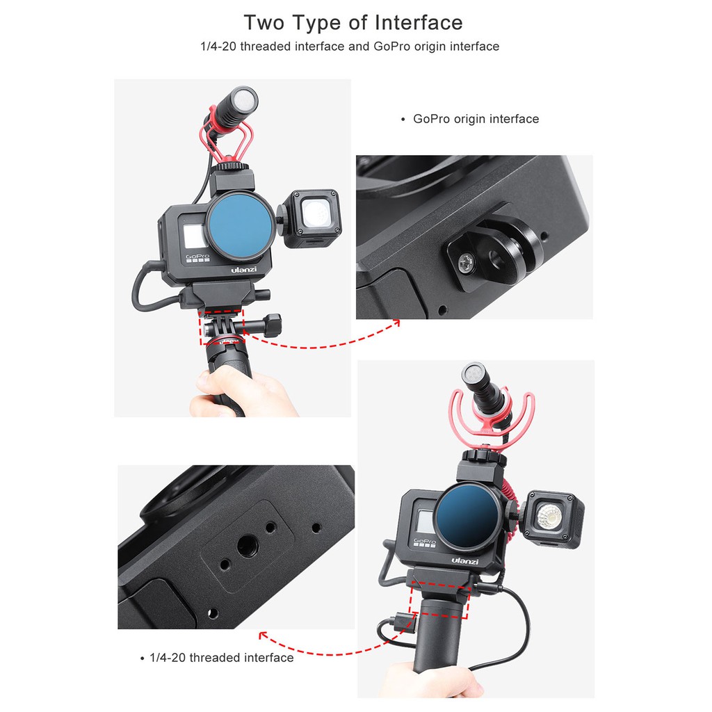 เฟรม Vlog โกโปร 8 Ulanzi aluminium vlog frame gopro hero 8 - kkochakorn ...