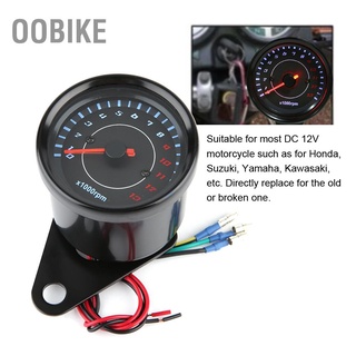 Dc 12V Universal Engine Tachometer Gauge Engine Led Light For Motorcycle