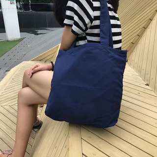 SALE❣️Simple bag handmade♡สีน้ำเงินกรมท่า มีซับในและช่องใส่ของ