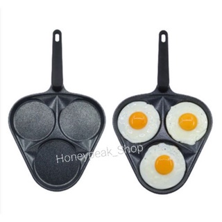 กระทะทอดพร้อมกัน 3 หลุม Egg pan 3hole/ih  ยี่ห้อKitchen Art สินค้านำเข้าจากประเทศเกาหลี ของแท้100%