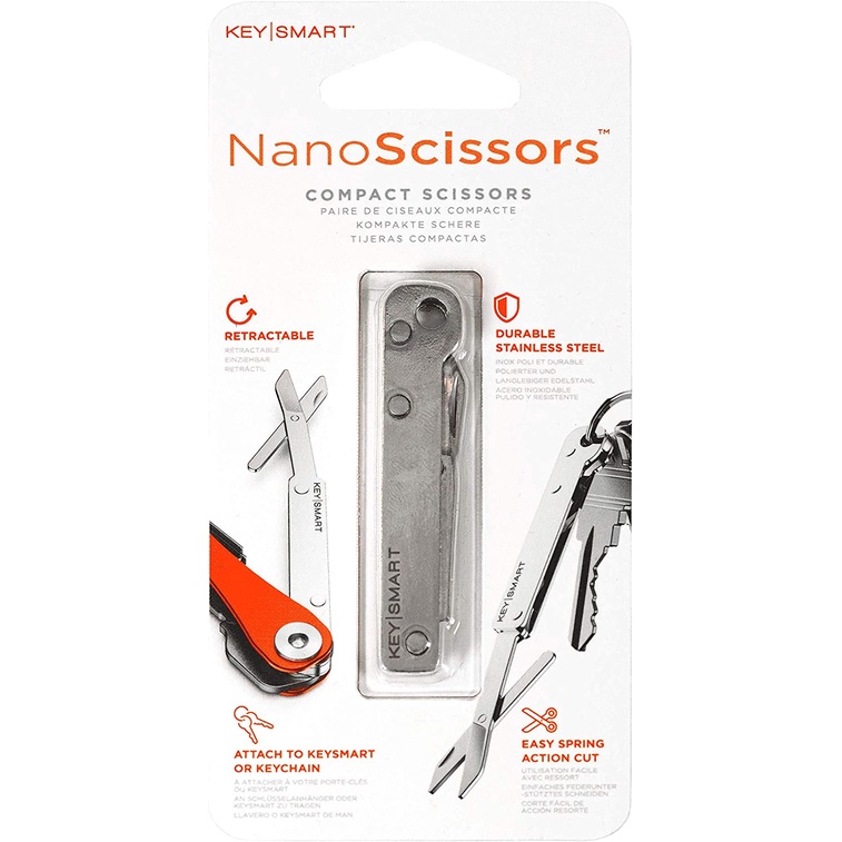 Keychain not included * KeySmart NanoScissors - Mini Portable Foldable Keychain Scissors Perfect Key