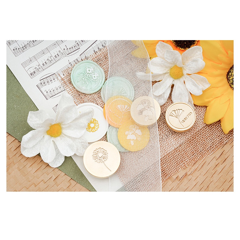 ตราประทับขี้ผึ้ง ลายต้นไม้ สไตล์เรโทร สําหรับตกแต่งซองจดหมาย เชิญงานแต่งงาน