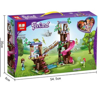 ตัวต่อเลโก้จีน LEDUO 7011 ชุด New Friends Jungle Rescue เพื่อนกู้ภัยฐานสไลด์ จำนวน 585 ชิ้น