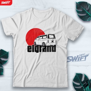 เสื้อยืด ลาย Kaos Nissan Elgrand E51 Red Sun JDM BAJU DISTRO