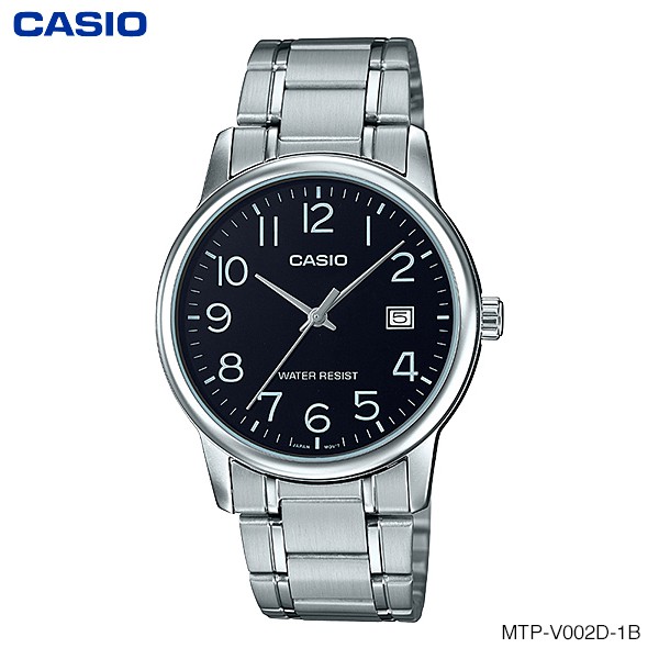 CASIO STANDARD นาฬิกาผู้ชาย สายสแตนเลส รุ่น MTP-V002D-1B