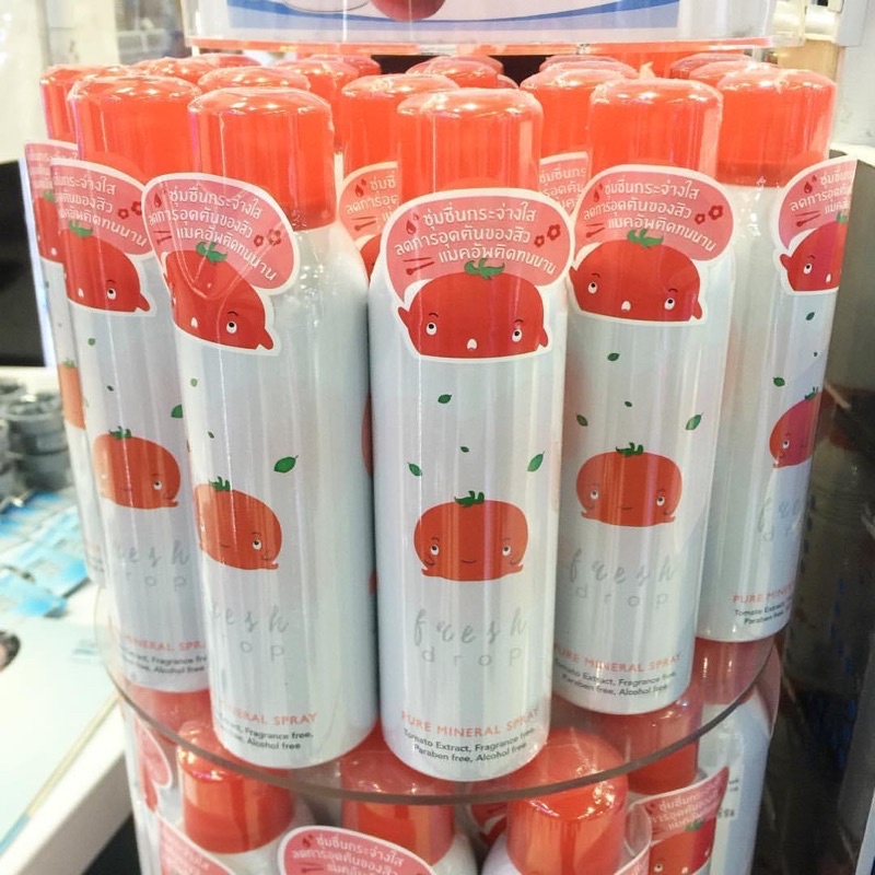 FRESH DROP - Mineral Spray สูตร Tomato ขนาด 50ML /150MLขวดปุ๊กปิ๊กน่ารัก