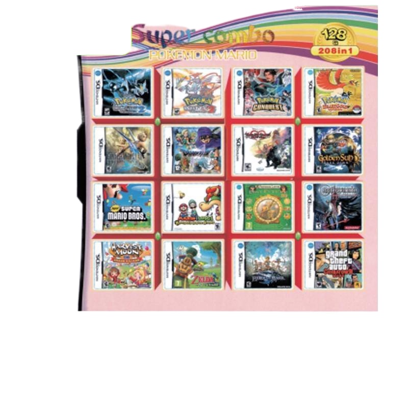 genuine ✙การ์ดเกม 3DS 208 ชุดเกมสำหรับ Nintendo NDS DS DSI Zelda โปเกมอน