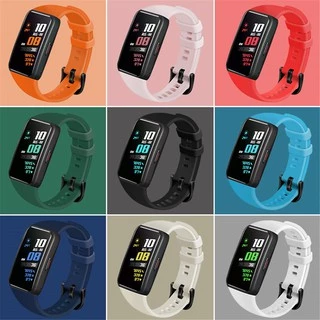 สร้อยข้อมือเปลี่ยนสายรัดซิลิโคนสําหรับ Huawei Band 6 7 8 9 10 11 Pro / Honor Band 7 6