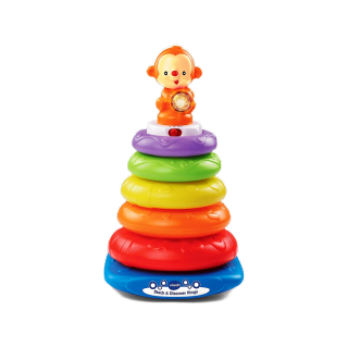 VTech Stacking Toys with Sounds & Music [Stack & Discover Rings] Baby 6-36 ปี ของเล่นวงแหวนฝึกทักษะ ของเล่นเด็ก