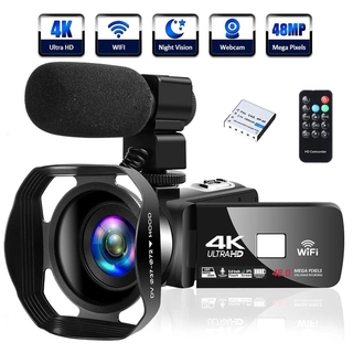 ZOOM กล้องวิดีโอดิจิตอล 4 K กล้องวิดีโอ Hd 48 Mp 30 Fps 18x3 . 0 นิ้ว