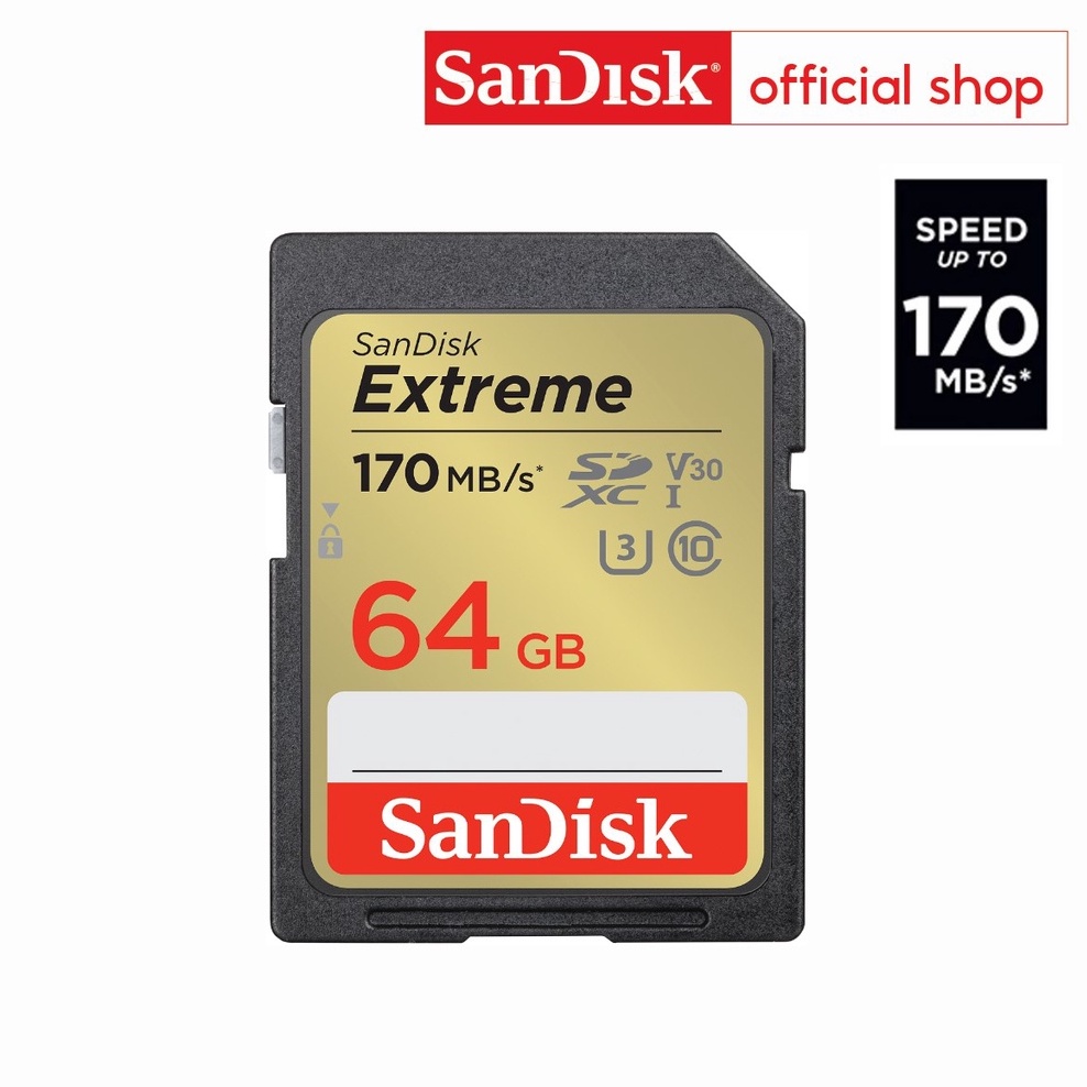 #SanDiskExtremeSDXC
#ภาษาไทย
#64GB
#สินค้าแท้100%
#รับประกันตลอดอายุการใช้งาน