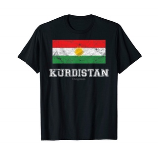 เสื้อยืด ผ้าฝ้าย พิมพ์ลายธง Kurdistan สไตล์วินเทจ สําหรับผู้ชาย Biji KJcchk16OKieli99Size S-5XL