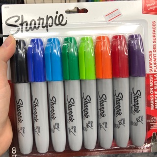 ชุดปากกาหัวตัด sharpie จำนวน 8 สี