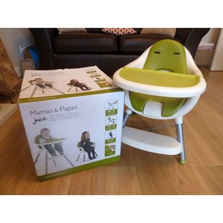 Mamas &amp; Papas เก้าอี้หัดทานอาหาร 2 in 1 High Chair รุ่น Juice สามารถ ปรับ ได้ 2 ระดับค่ะ เหมาะสำหรับเด็ก 6 เดือน - 5 ปี