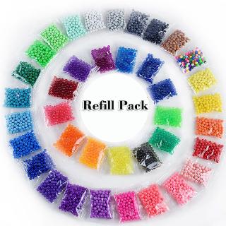 ลูกปัดเมจิกแบบเติมแพ็ค (34 สี) 100 ชิ้น
