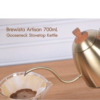 Hillkoff : กาต้มน้ำ Brewista Artisan BA6STK 700mL. Gooseneck Stovetop Kettle