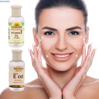 【Dreamer】เซรั่มวิตามินอีอีออยล์บํารุงผิวหน้าและกลางคืน 70000iu Hyaluronic Liquid Serum Face Whitening Skin Care 75 มล.