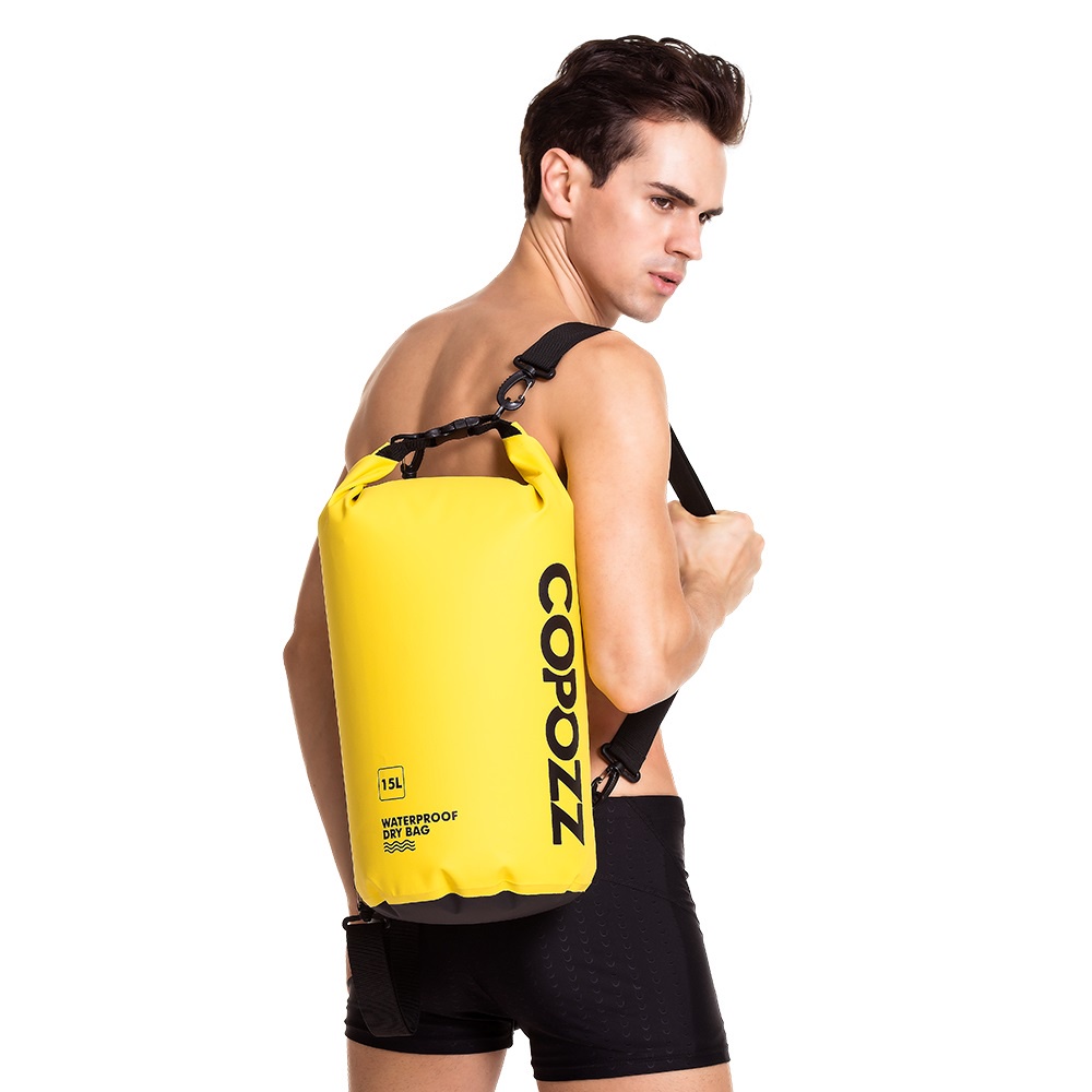 Local StockCOPOZZ Waterproof Bag Dry Bag PVC 15L with Long Adjustable