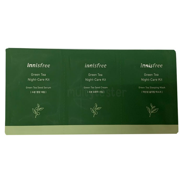 Innisfree The green tea night kit ( serum 2ml + cream 2ml + sleeping