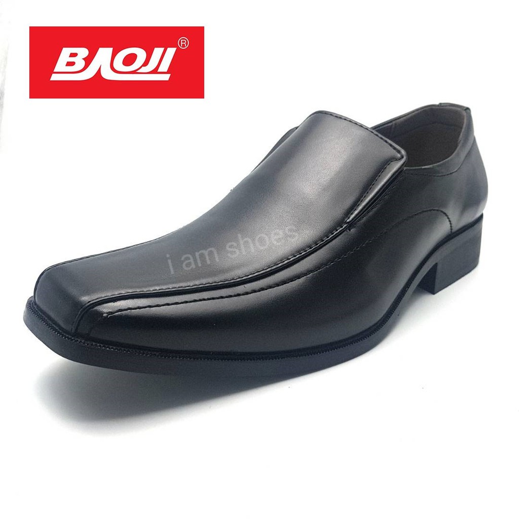 Baoji รองเท้าคัชชูหนังแบบสวม 3385 สีดำ ไซส์39-46