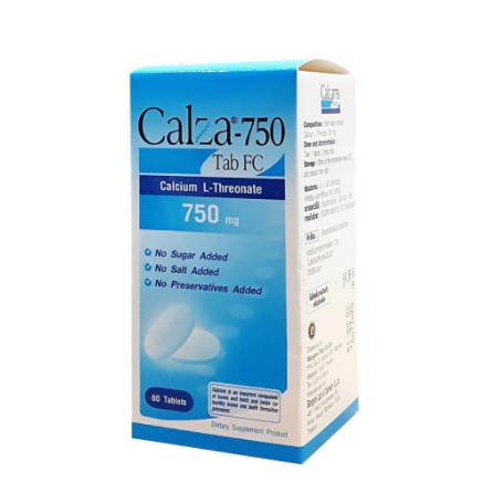 Calza-750 Calcium L-Threonate 750mg 60 เม็ด