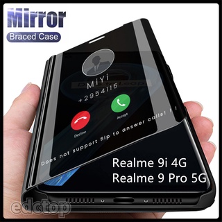 เคสโทรศัพท์มือถือ แบบฝาพับ สำหรับ Realme 9i Mirror Smart Case Redmi 9i i9 9 Pro 4G