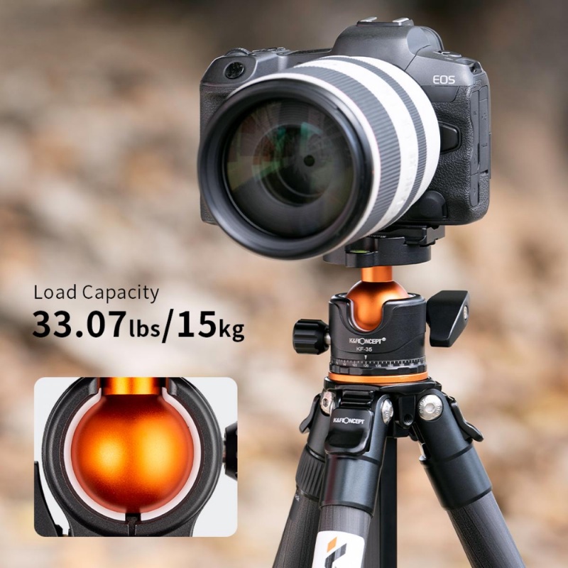 ขาตั้งกล้อง K&F A254C4+BH-35L Carbon Fiber Travel Tripod (KF09.098)