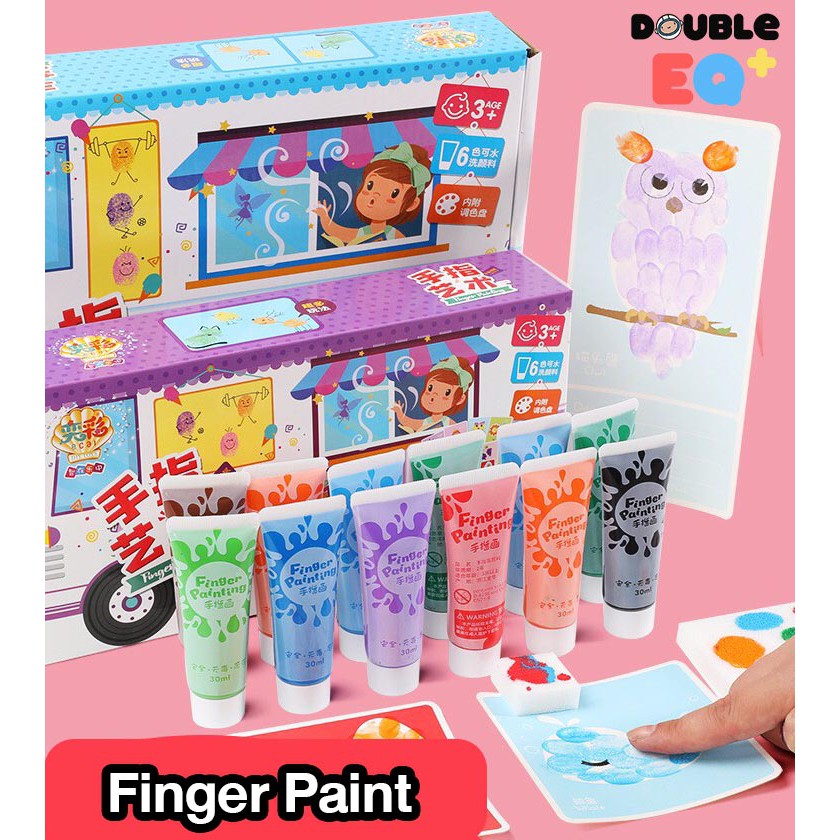 Finger Paint ฟิงเกอร์เพ้นท์ วาดรูปด้วยนิ้วมือ ระบายสีมือ Hand paint วาดรูปด้วยมือ ศิลปะ DIY
