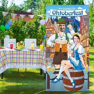 ธงแบนเนอร์ Jason The Munich Oktoberfest สําหรับตกแต่งปาร์ตี้คริสต์มาส