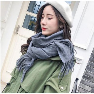 cashmere scarf ผ้าพันคอ ผ้าคลุมไหล่ ผ้าพันคอสีคลาสสิค#เก็บปลางทางได้คะ#