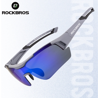 Rockbros แว่นตากันแดด เลนส์โพลาไรซ์ โฟโตโครมิก UV400 สําหรับขี่จักรยาน เล่นกีฬา