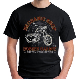 2019 ขายดี เสื้อยืด ผ้าฝ้าย 100% พิมพ์ลาย Bobber Garage Clic Biker V186 สําหรับผู้ชายสามารถปรับแต่งได้