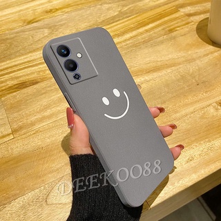 เคสโทรศัพท์มือถือ Infinix Note 12 Pro 5G 4G Hot 11 2022 Smart 6 PLUS TPU Phone Cell Case Matte Slim Back Cover Solid Color Smiling Face Couple Handphone Casing Note12 12Pro Hot11 Softcase