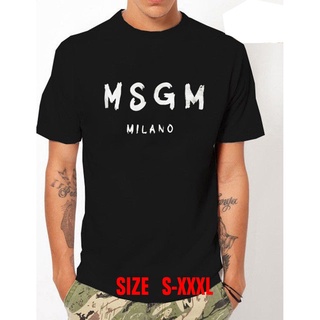 เสื้อยืดผ้าฝ้าย พิมพ์ลาย Msgm s NB321GRE15102 สําหรับผู้ชาย